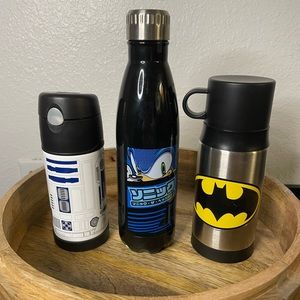 Thermos and water bottles